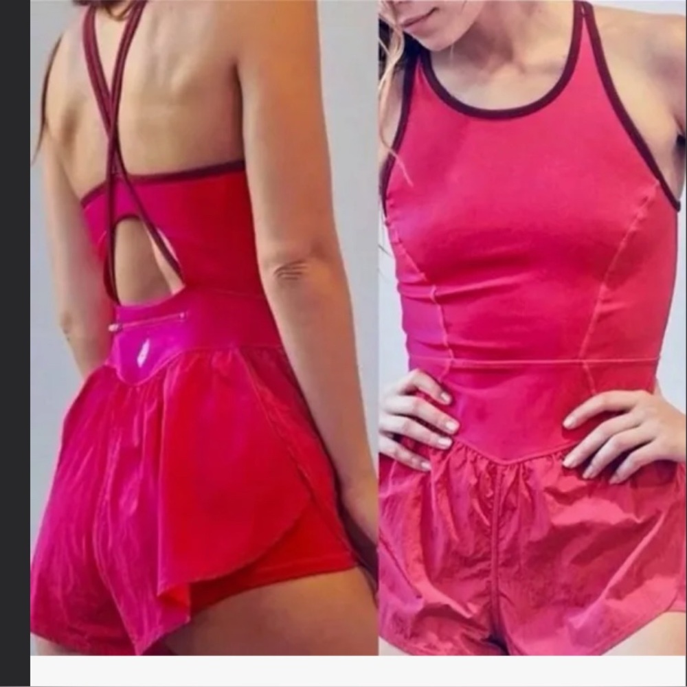 Free People Magenta That Last Mile Runsie XS